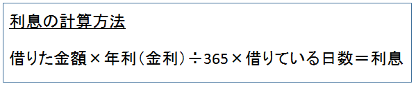 利息の計算方法