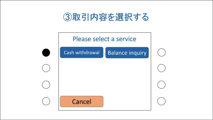 「Cash withdrawal」